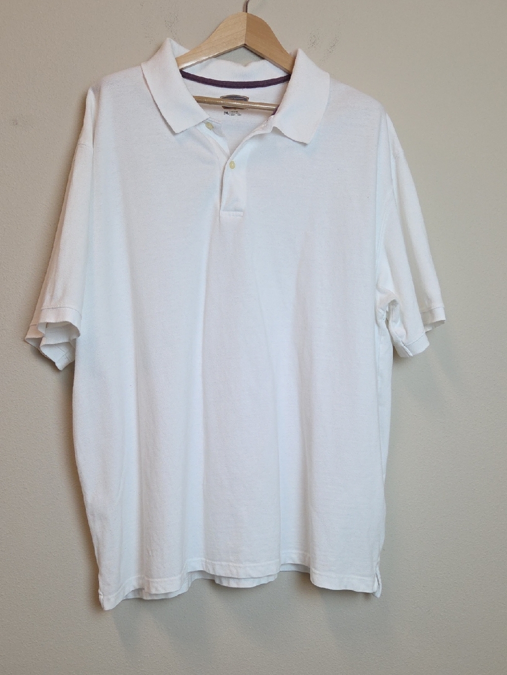 The Foundry Classic Big Tall Men's White Cotton Polo Shirt  Size 3XL